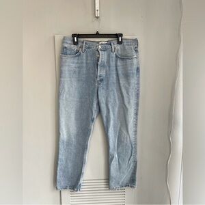 Agolde Light Blue Straight Leg Jeans